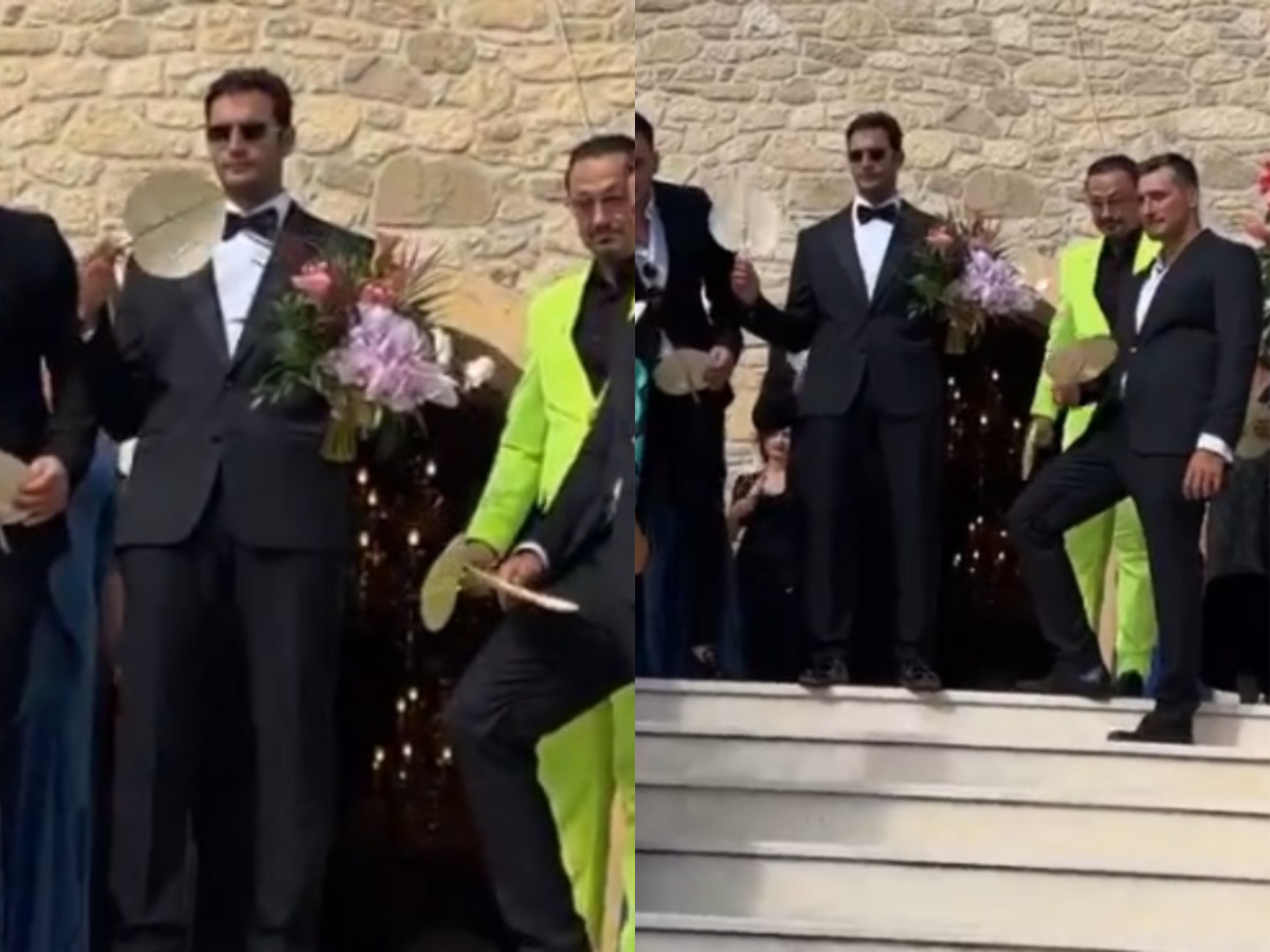 Μάριος Καπότσης: Στα σκαλιά της εκκλησίας λίγα λεπτά πριν φτάσει η Κόνι Μεταξά – Βίντεο