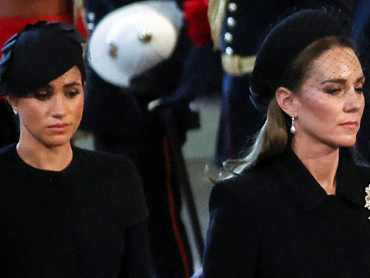 Kate Middleton και Meghan Markle με ολόιδιο μακιγιάζ στην νεκρώσιμη πομπή της Βασίλισσας Ελισάβετ