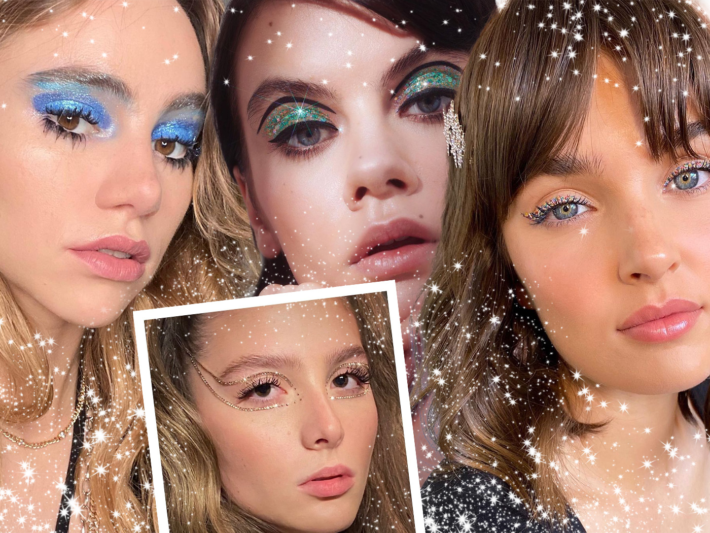 Glam glitter looks: Γιατί η Πρωτοχρονιά θέλει αστερόσκονη και λάμψη στο βλέμμα