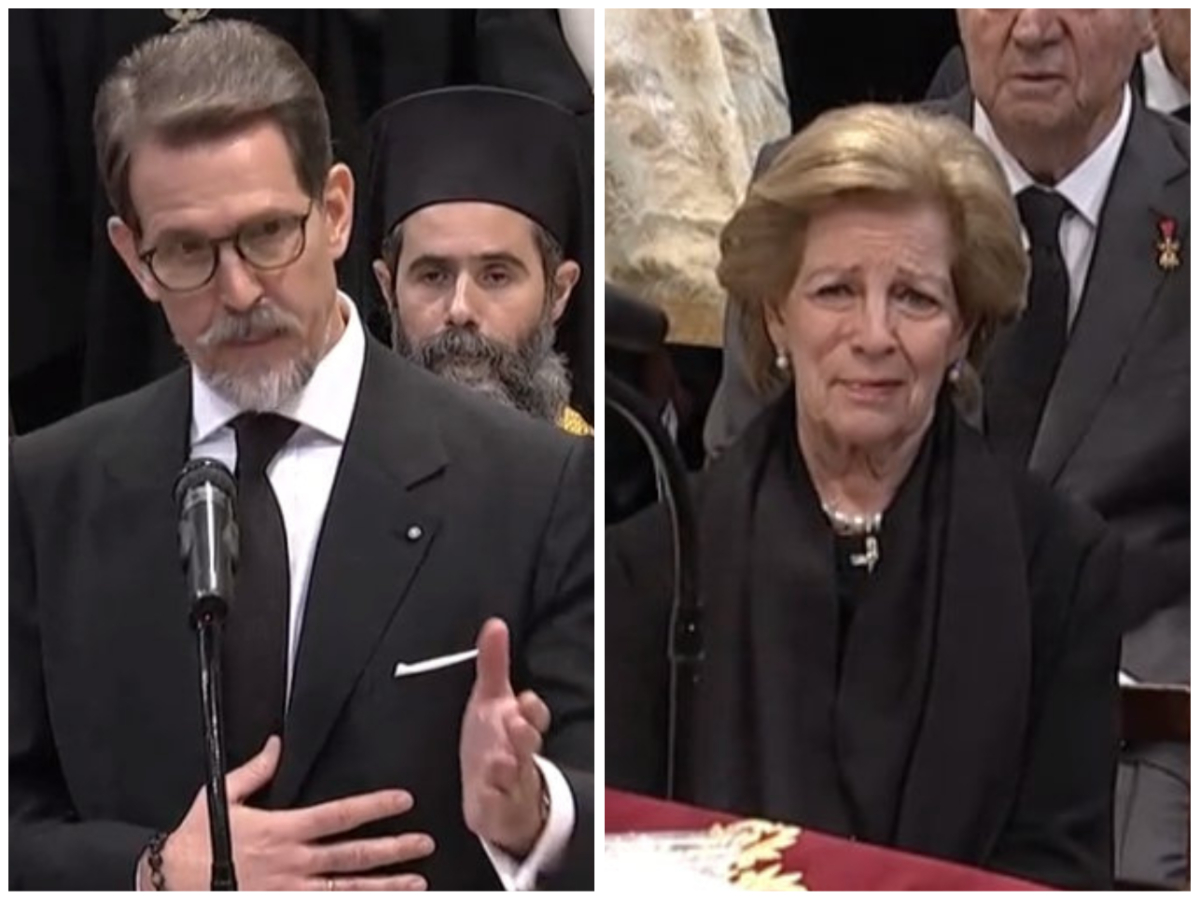 Κηδεία τέως Βασιλιά Κωνσταντίνου: Η στιγμή που η Άννα Μαρία «σπάει» με τον επικήδειο του Παύλου