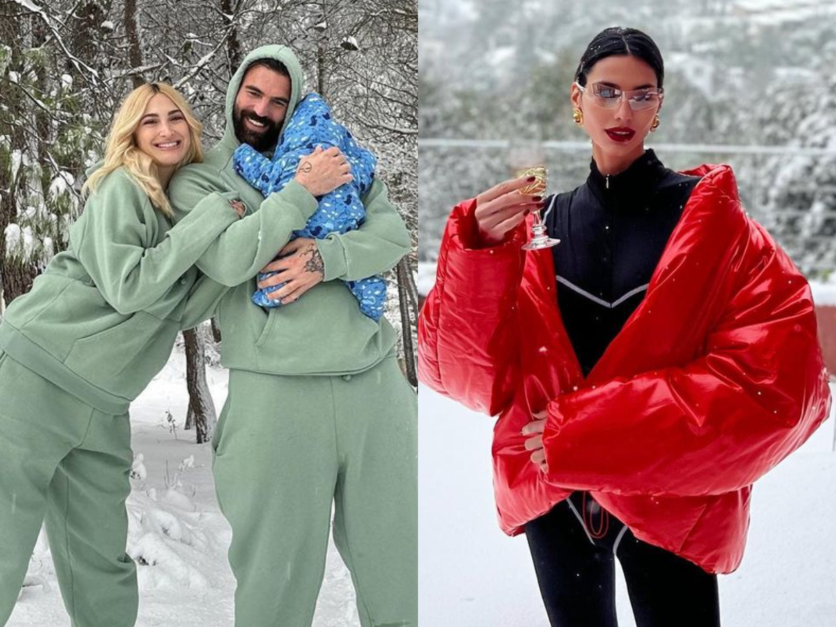 Κακοκαιρία Μπάρμπαρα: Οι Έλληνες celebrities απολαμβάνουν τα χιόνια – Φωτογραφίες και βίντεο
