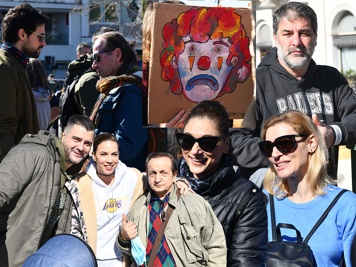 Σύνταγμα: Ξανά στους δρόμους οι Έλληνες ηθοποιοί – Οι φωτογραφίες του TLIFE από τη συγκέντρωση διαμαρτυρίας