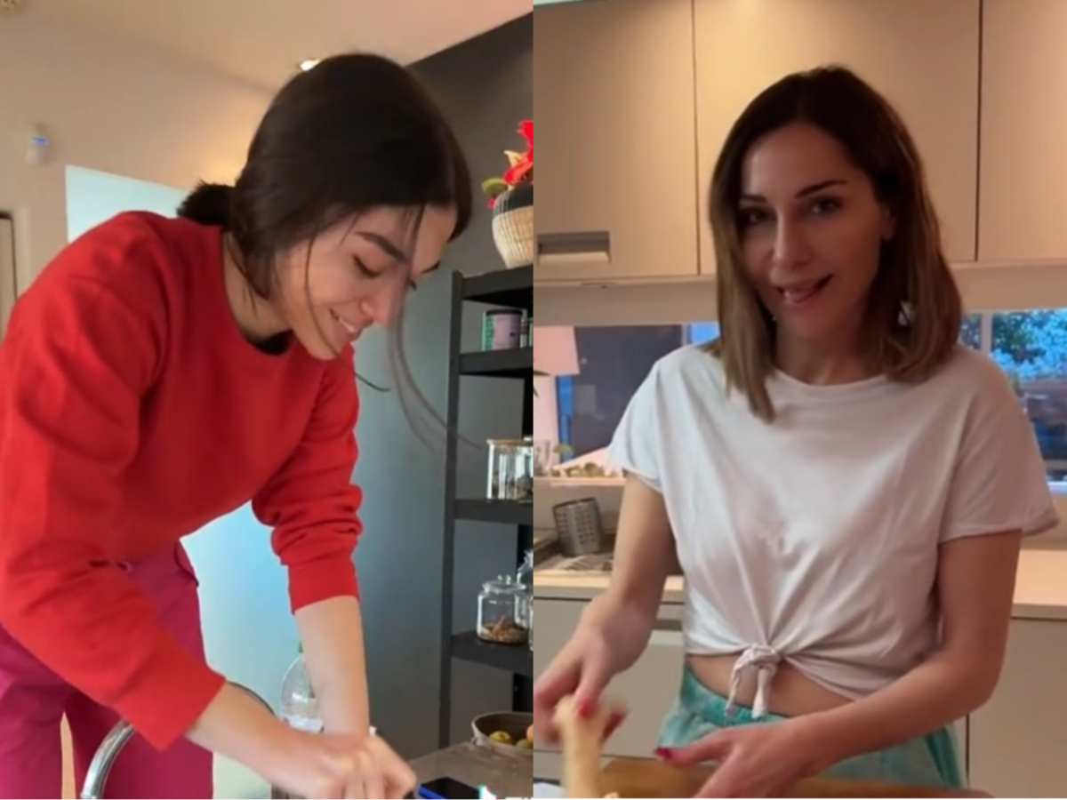 Δέσποινα Βανδή: Φτιάχνει πασχαλινά τσουρέκια στην κουζίνα του σπιτιού της – Βοηθός της η Μελίνα Νικολαΐδη