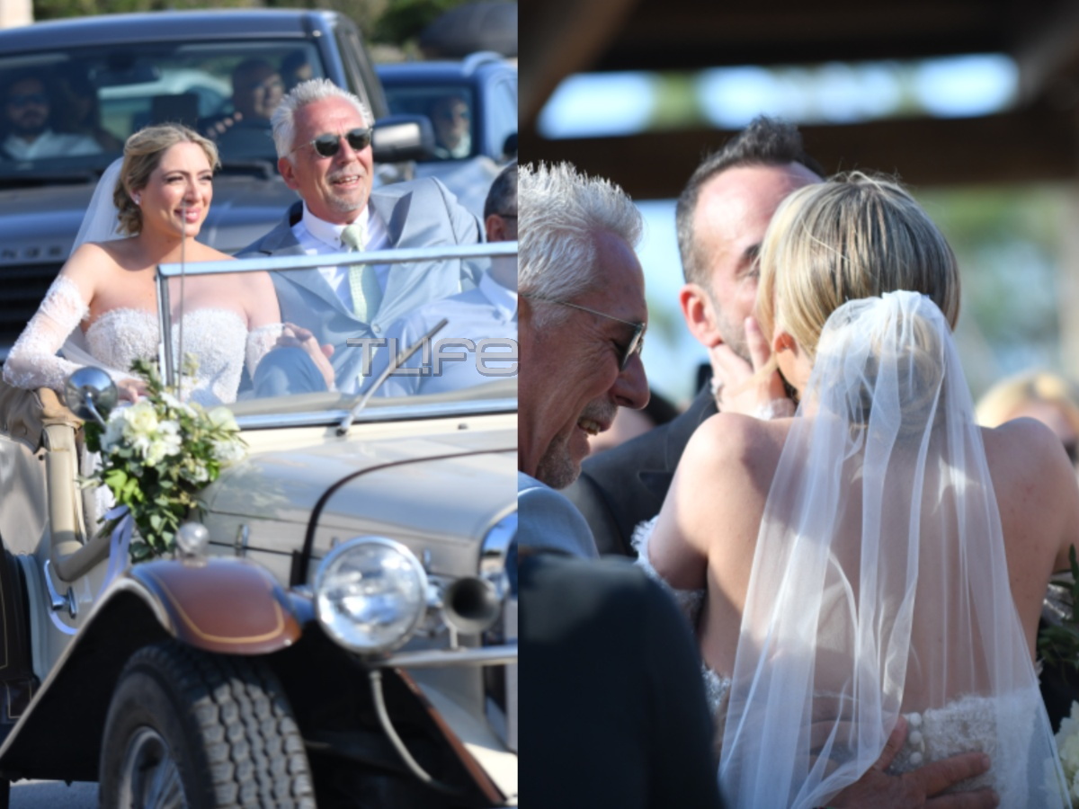 Γάμος Μουζουράκη – Κόζαρη: Η άφιξη της νύφης και το πρώτο φιλί του ζευγαριού – Φωτογραφίες TLIFE
