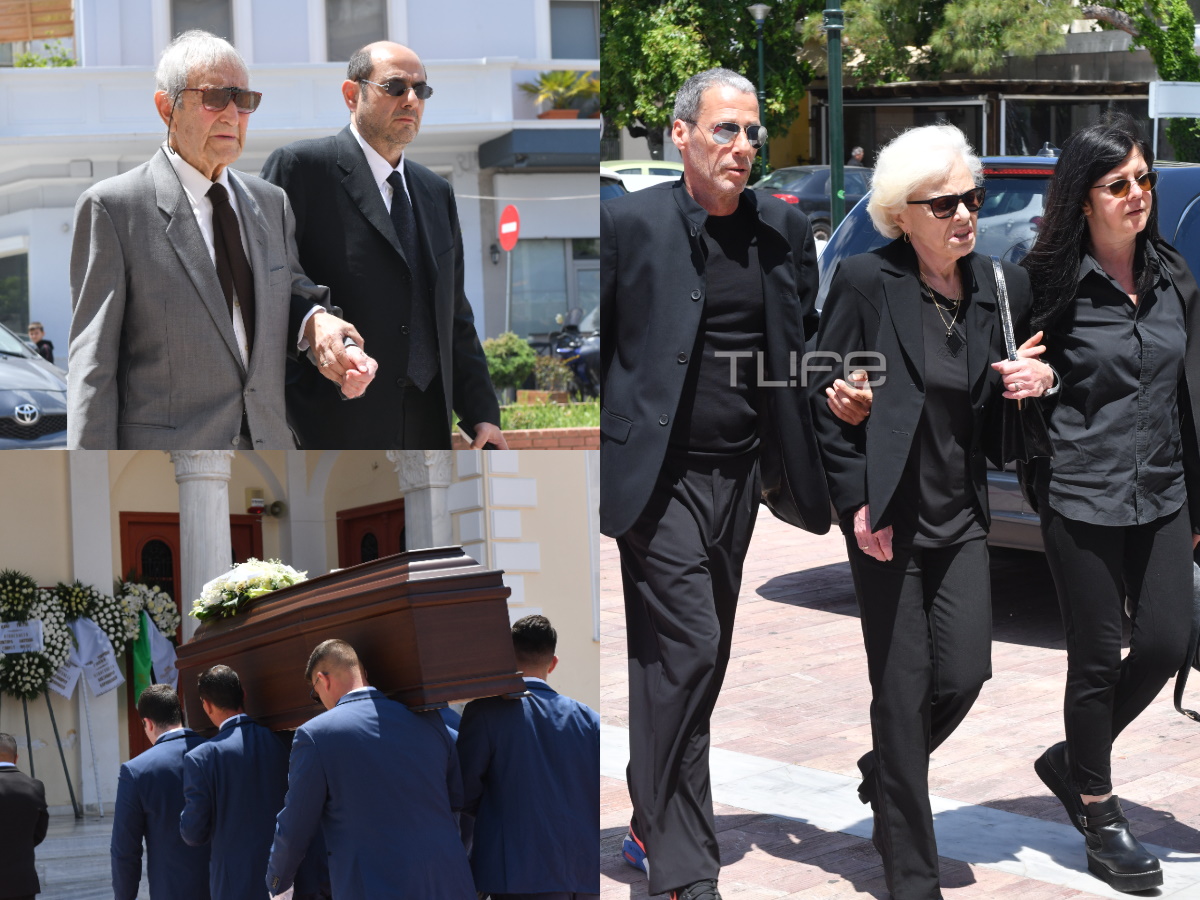 Κηδεία Γιάννη Βογιατζή: Συντετριμμένοι η σύζυγος και οι γιοι του στο τελευταίο «αντίο»