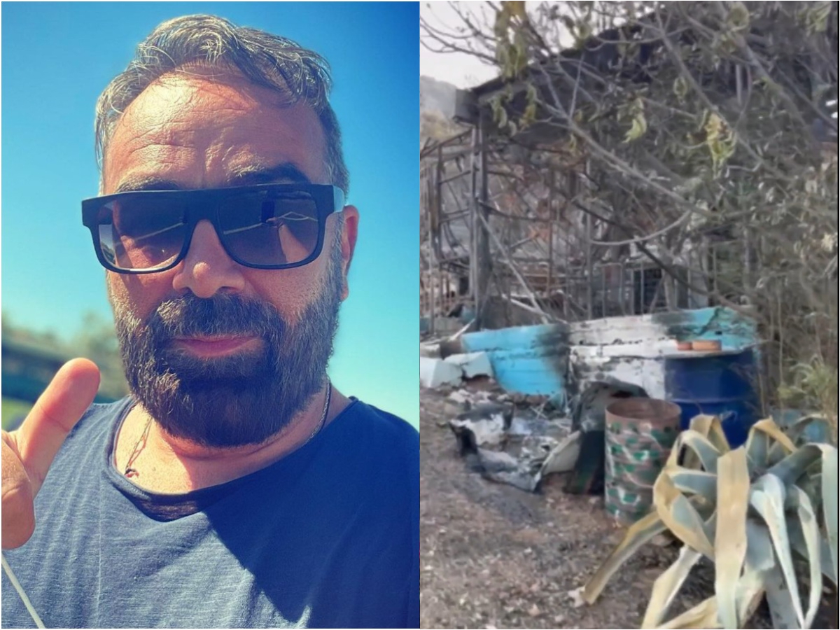 Γρηγόρης Γκουντάρας: «Ραγίζει» καρδιές το βίντεο από το σπίτι τετραμελούς οικογένειας που έγινε στάχτη από τη φωτιά
