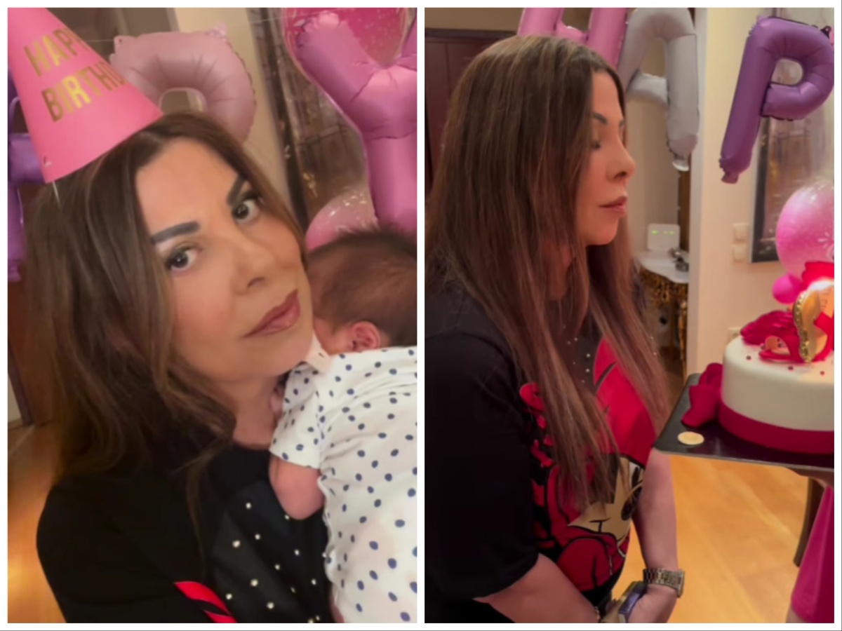 Άντζελα Δημητρίου: Γιόρτασε τα γενέθλιά της με τη νεογέννητη εγγονή της – Η έκπληξη που δέχτηκε