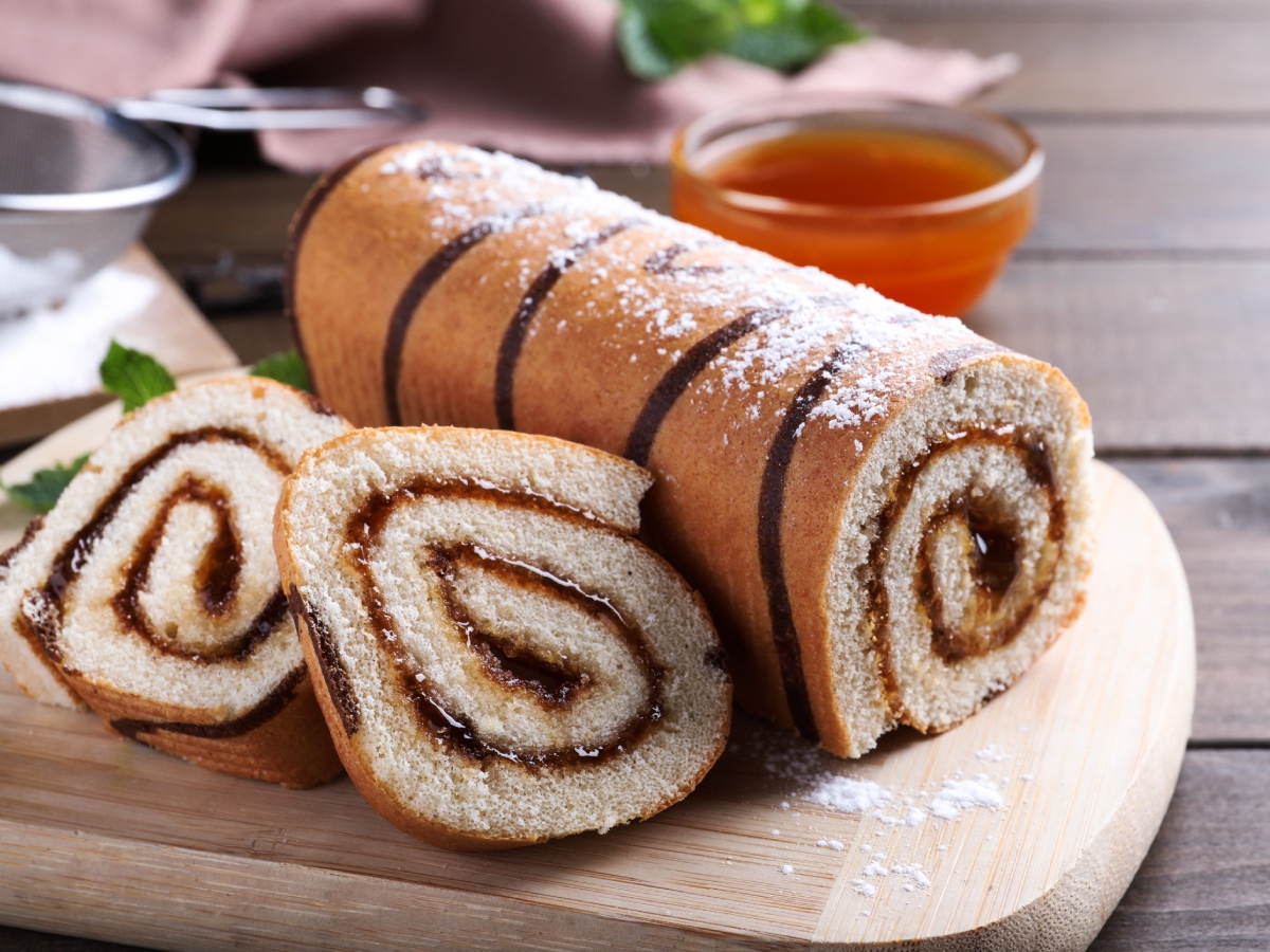 Συνταγή για cake roll με μαρμελάδα