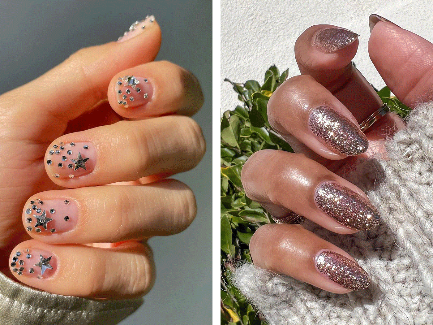 Party nails: Minimal, κομψά και λαμπερά αυτά είναι τα ωραιότερα γιορτινά looks