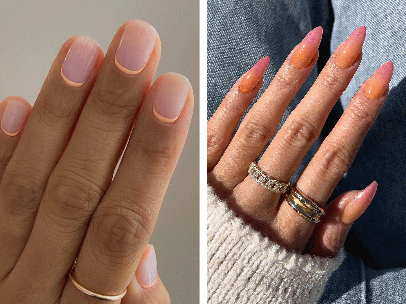 Peach Fuzz nails: Τα ωραιότερα looks στο χρώμα της χρονιάς
