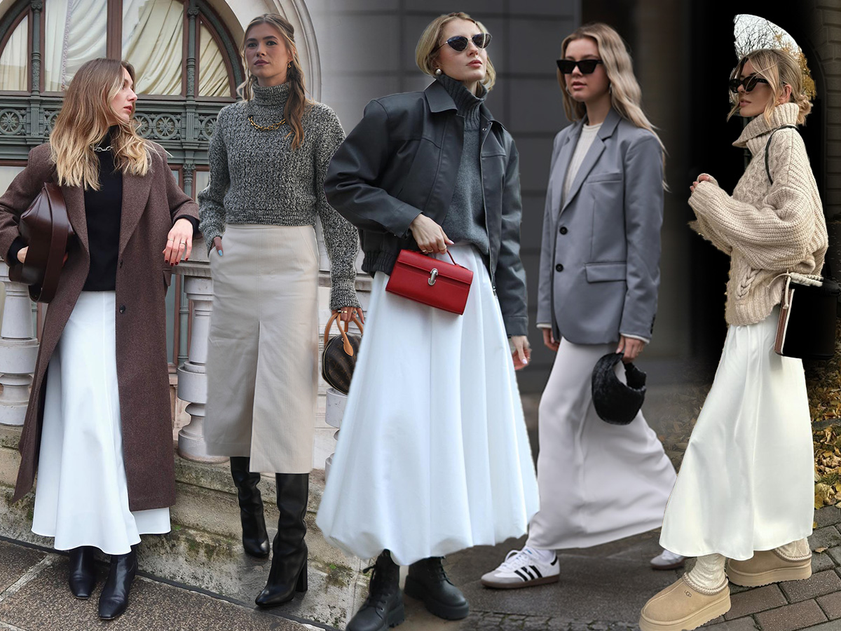 Λευκή φούστα: Το micro trend που έχει τρελάνει τις stylers μέσα στον χειμώνα
