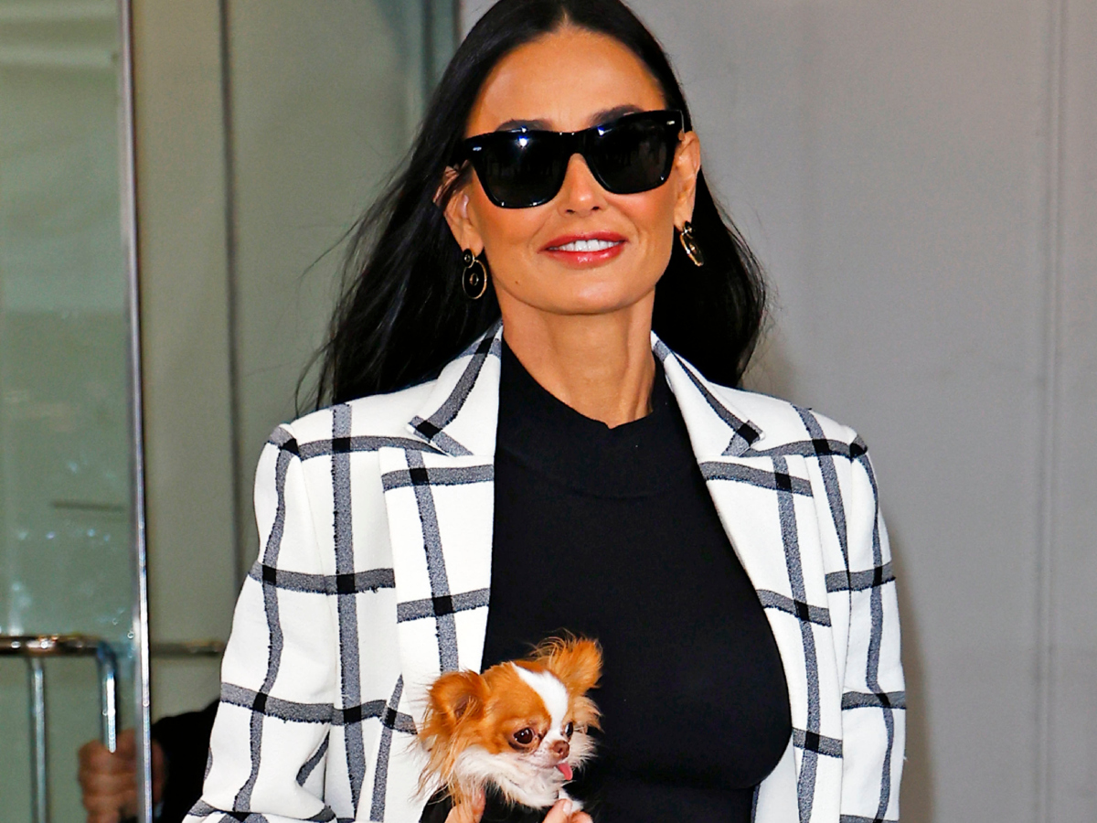 Demi Moore: Η υποψήφια για Όσκαρ ηθοποιός ολοκληρώνει όλα τα σύνολα της με το cute…σκυλάκι της!