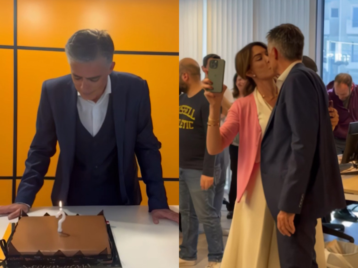 Νίκος Ευαγγελάτος: Η τούρτα έκπληξη για τα γενέθλιά του και το φιλί στην Τατιάνα Στεφανίδου