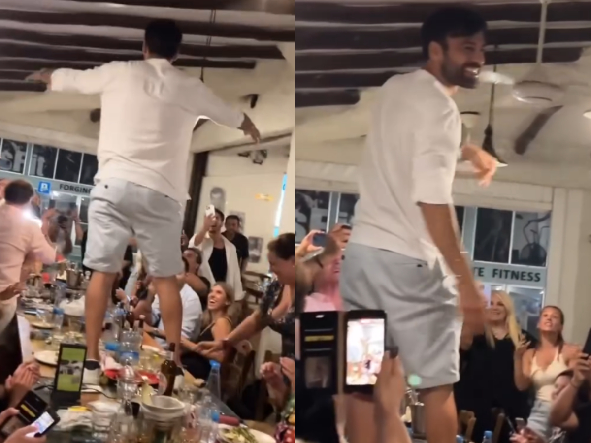 Αντρέας Γεωργίου: Ο χορός πάνω στο τραπέζι λίγες ώρες πριν από τον γάμο του με τη Σιμώνη Χριστοδούλου
