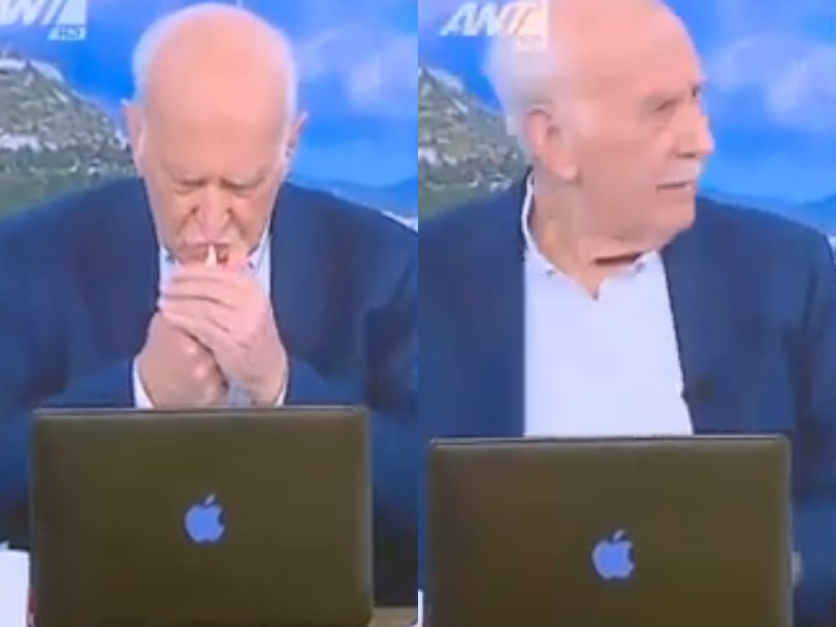 Γιώργος Παπαδάκης: Η στιγμή που «πιάστηκε» να καπνίζει on air – Αμηχανία από τον Γιώργο Γρηγοριάδη