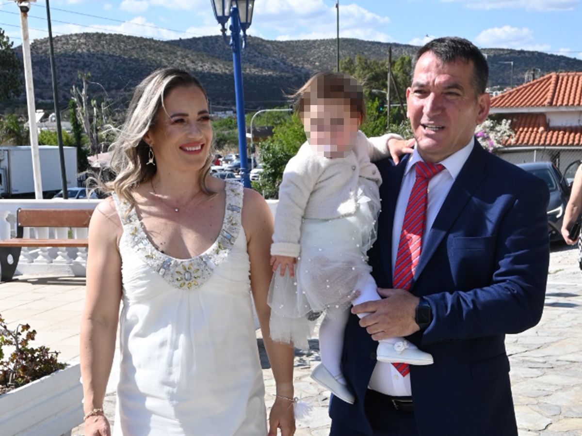 Πύρρος Δήμας – Αφροδίτη Σκαφίδα: Βάφτισαν την κόρη τους – Δες φωτογραφίες