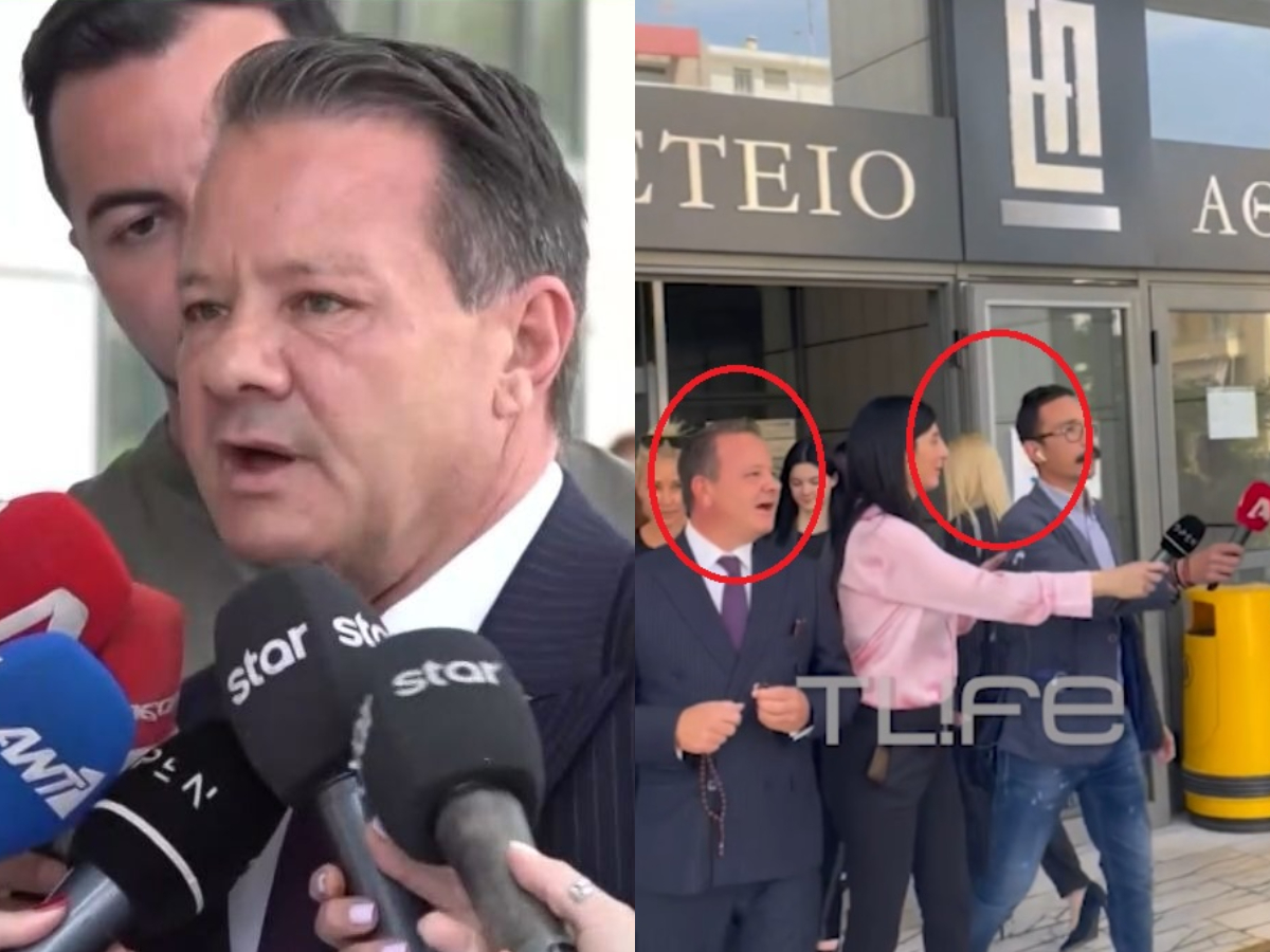 Απόστολος Λύτρας – Σοφία Πολυζωγοπούλου: Η στιγμή που διασταυρώνονται τα βλέμματά τους έξω από το δικαστήριο – Αποκλειστικό βίντεο