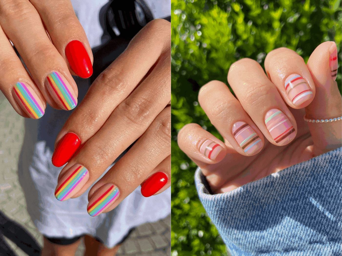 Pinstripe nails: Minimal, παιχνιδιάρικα και τέλεια
