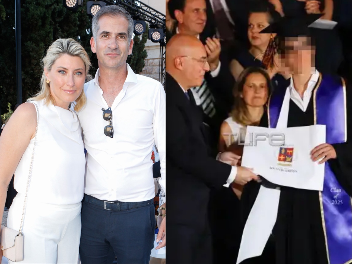 Κώστας Μπακογιάννης: Ο γιος του αποφοίτησε από το Κολλέγιο Αθηνών – Μαζί τους η Σία Κοσιώνη – Αποκλειστικές φωτογραφίες