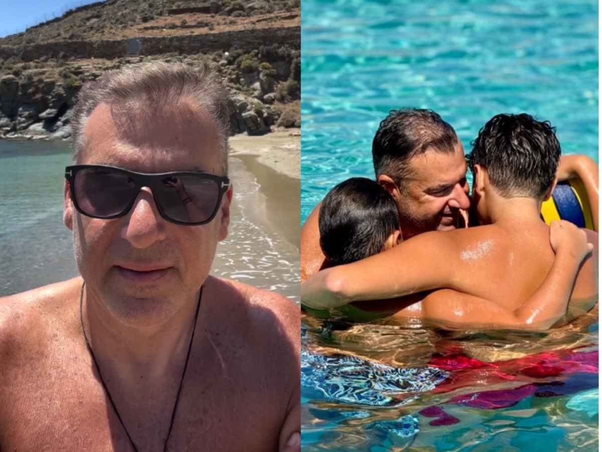 Γιώργος Λιάγκας: Οι βουτιές στους Παξούς με τους γιους του – Βίντεο