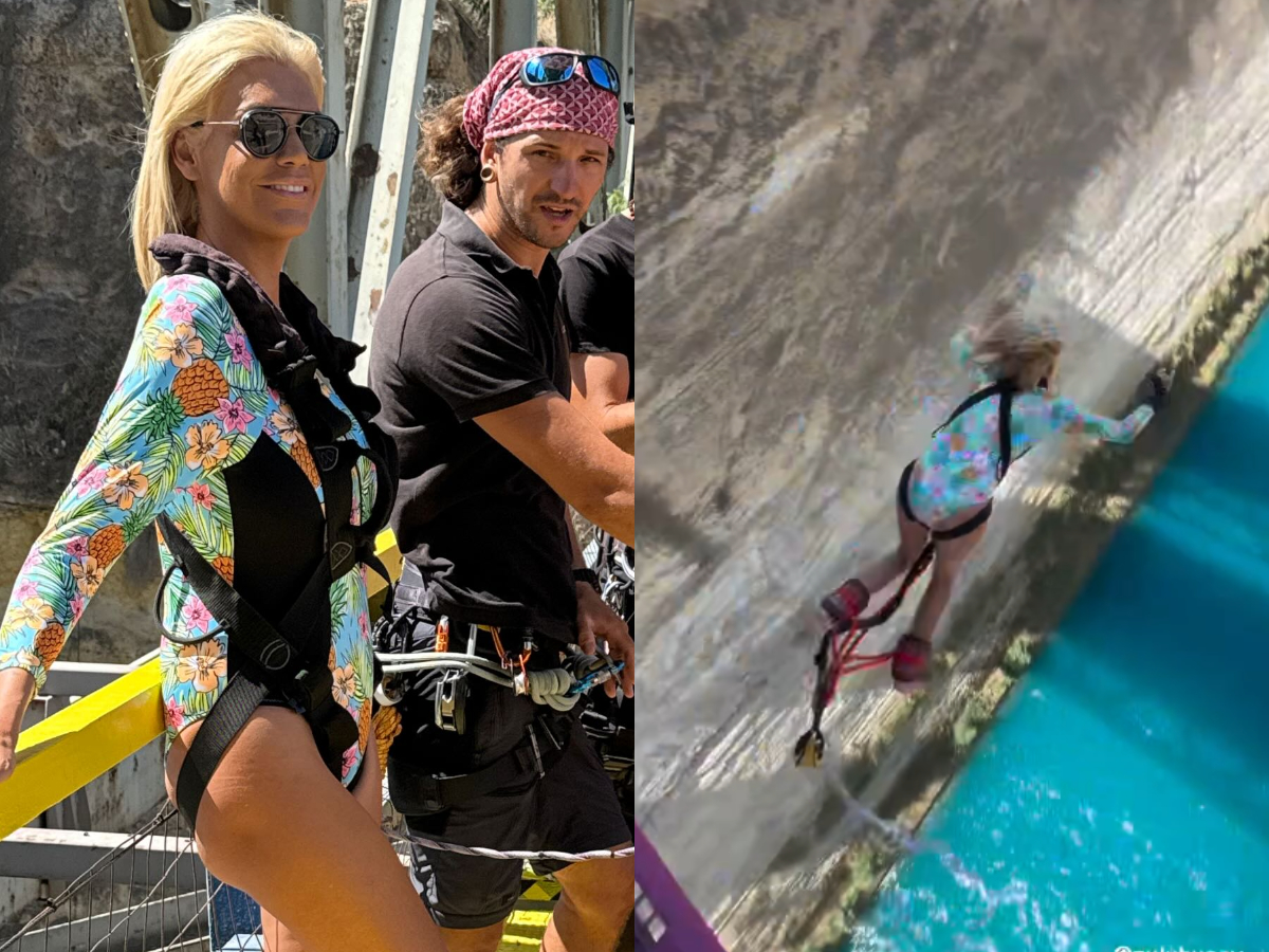 Η Σάσα Σταμάτη έκανε bungee jumping στον Ισθμό της Κορίνθου – Η στιγμή που ρίχνει τη… βουτιά σε βίντεο