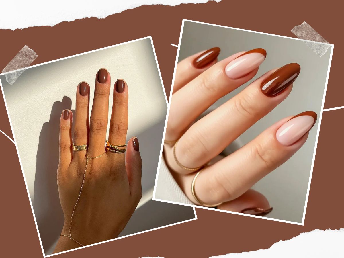 Chestnut nails: Το ζεστό χρώμα του κάστανου αποτυπώνεται στα νύχια και είναι super stylish