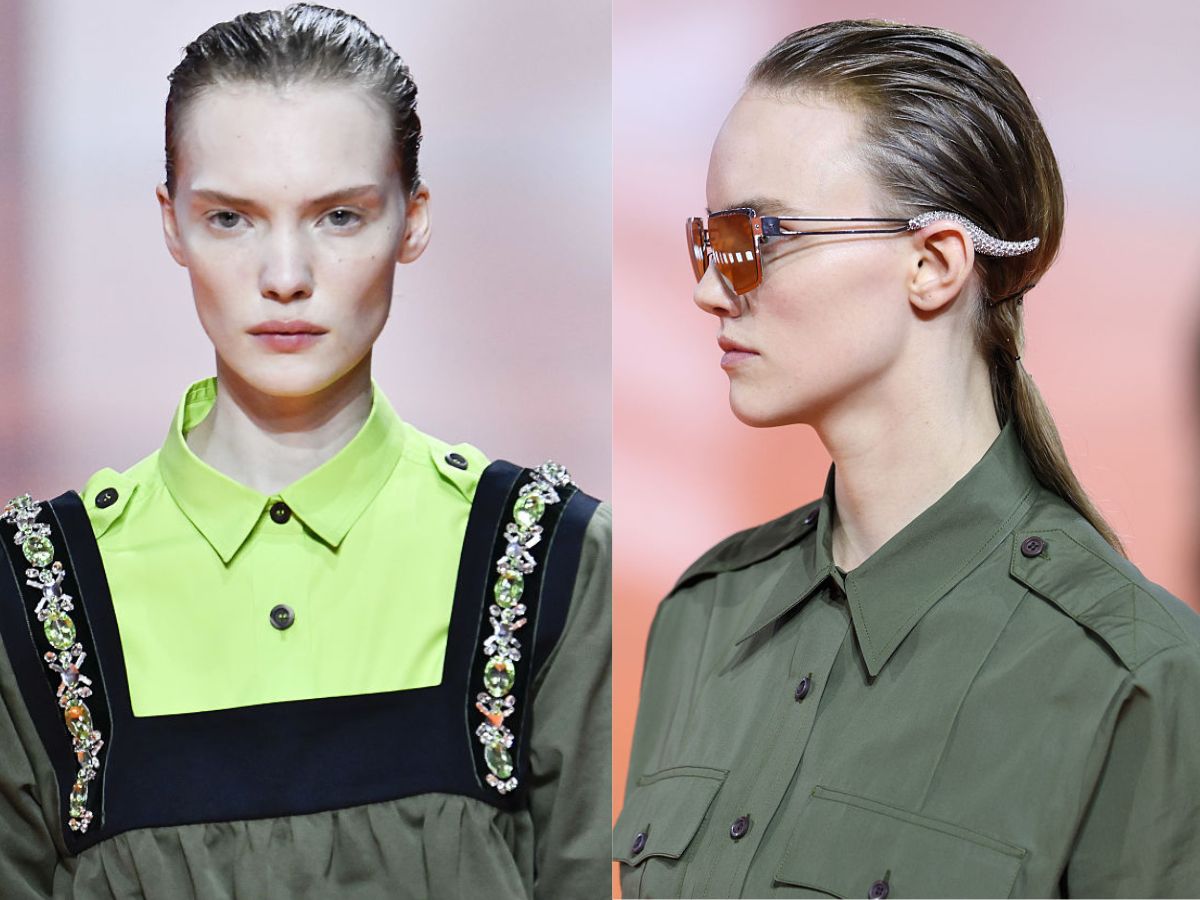 Prada SS26: H αποθέωση του wet look με γυαλιά ηλίου σαν… hair accessories!