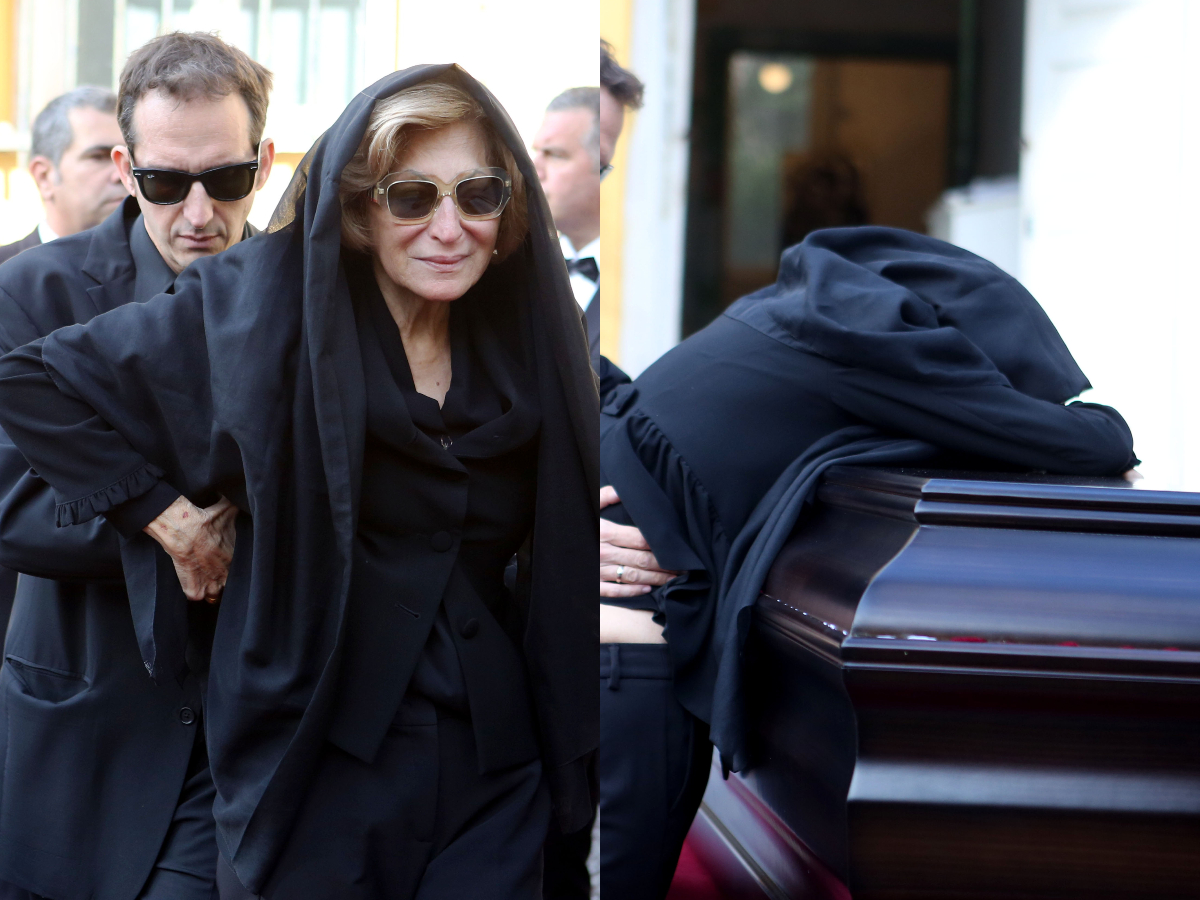 Αλέκος Φλαμπουράρης: Σπάραξε πάνω από το φέρετρο η σύζυγός του, Εύη Φλαμπουράρη