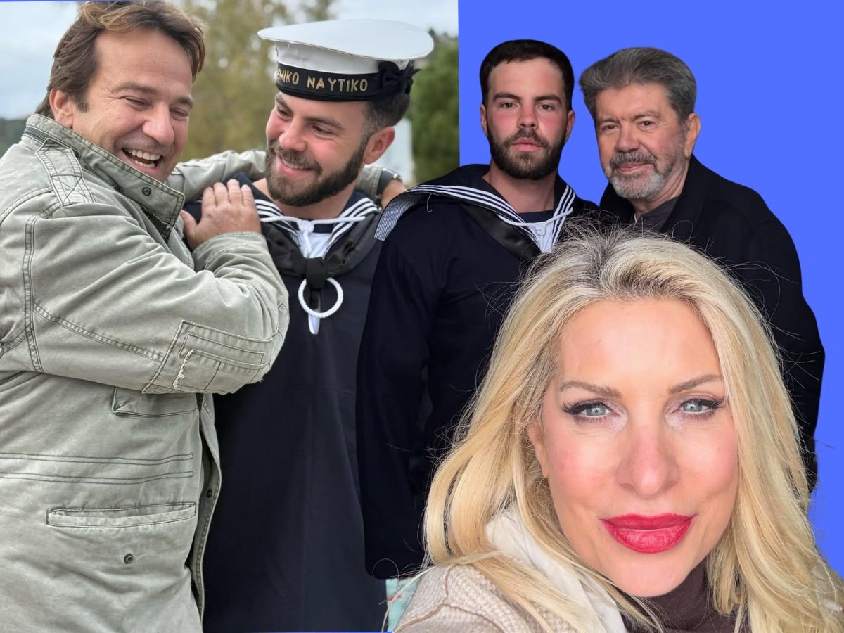 Ελένη Μενεγάκη: Με Γιάννη Λάτσιο, Μάκη Παντζόπουλο, Θοδωρή Μισόκαλο και γονείς στην ορκωμοσία του γιου της