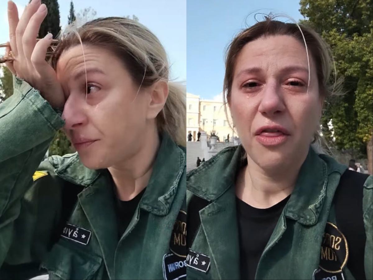 Δύσκολες στιγμές για την ηθοποιό, Αρετή Πασχάλη στην πορεία για τα Τέμπη – «Πέταξαν δακρυγόνο δίπλα στο πόδι μου»