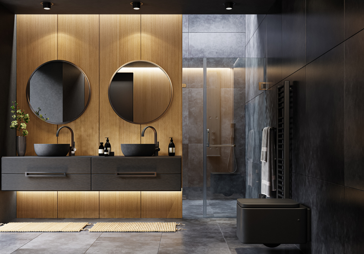 Bathroom Spa Noir: Το μπάνιο ως σκοτεινό καταφύγιο ηρεμίας – Δες πώς θα το φτιάξεις!
