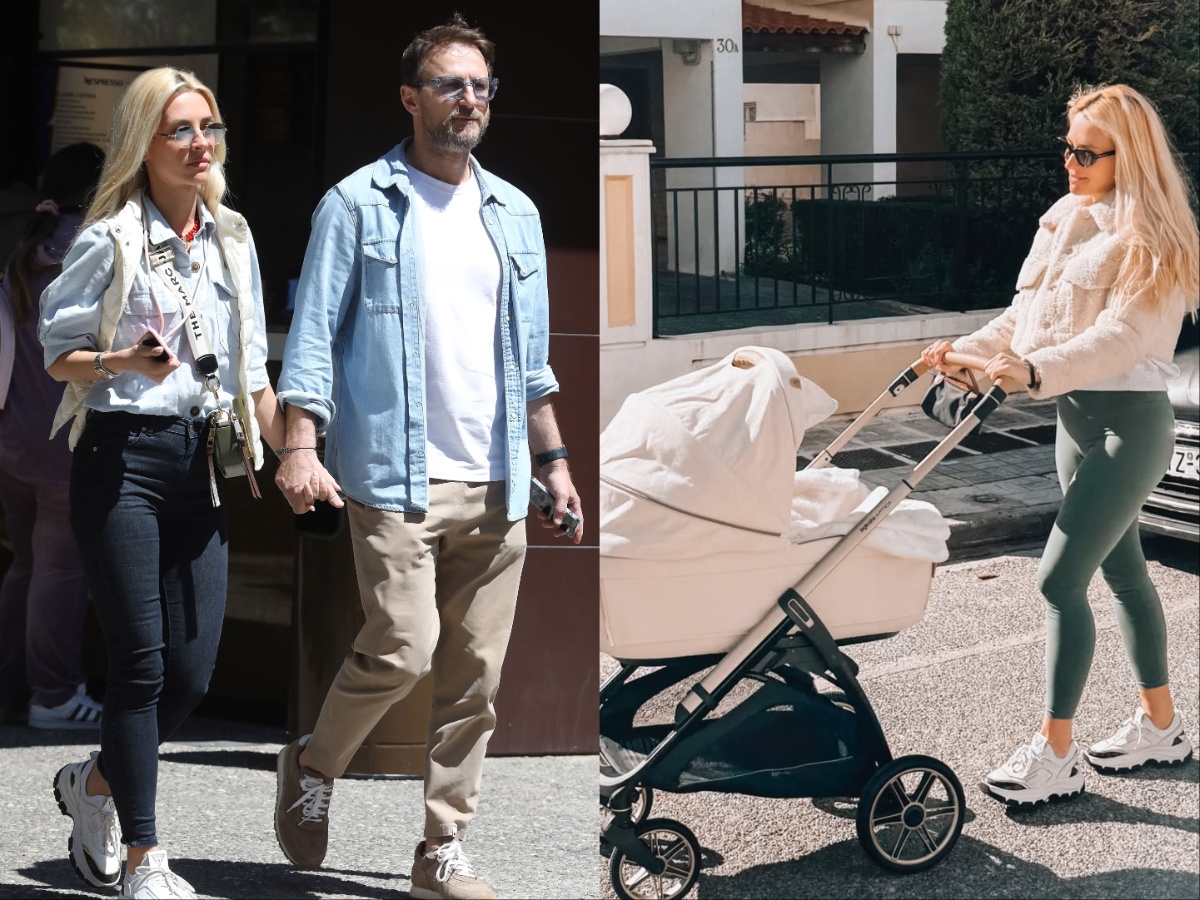 Κώστας Καραφώτης – Κάτια Μάνου: Η πρώτη βόλτα για τη νεογέννητη κόρη τους