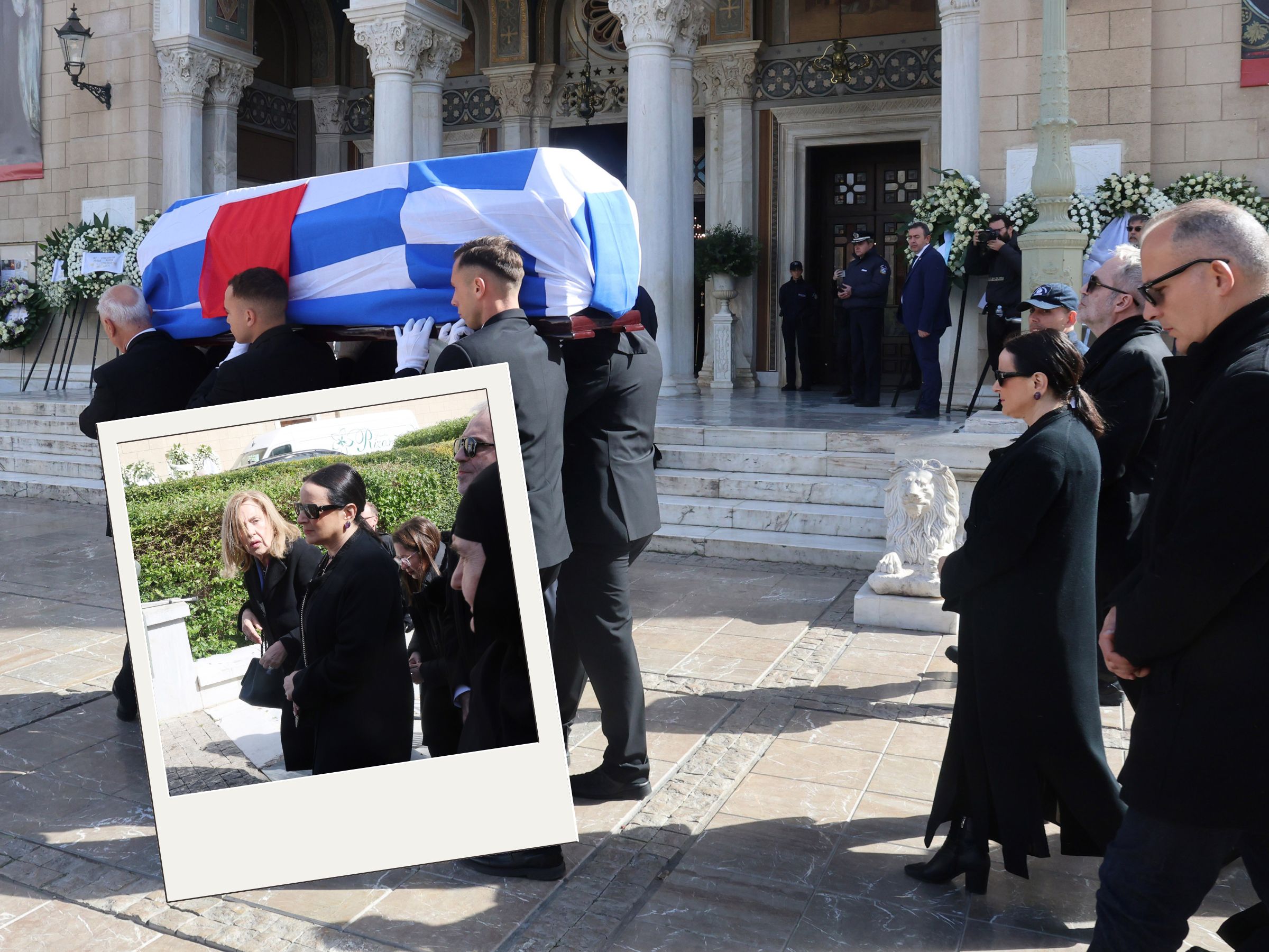 Κηδεία Ελένης Γλύκατζη – Αρβελέρ: Συγκινημένη η κόρη της, Μαρί Ελέν στο τελευταίο αντίο – Φωτογραφίες