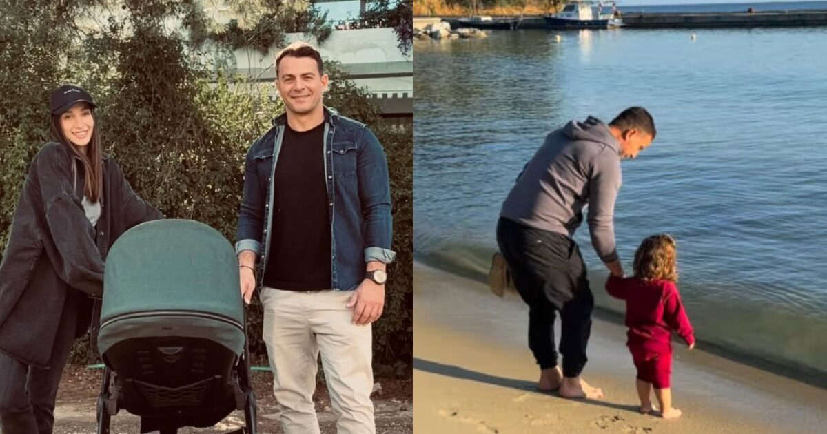 Γιώργος Αγγελόπουλος: Η βόλτα στην παραλία με την δύο ετών κόρη του – Βίντεο