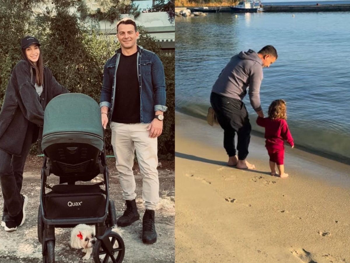 Γιώργος Αγγελόπουλος: Η βόλτα στην παραλία με την δύο ετών κόρη του – Βίντεο