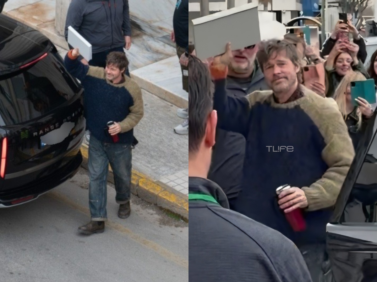 Μπραντ Πιτ: Κοσμοσυρροή στην πλατεία Κοτζιά! Καρέ – καρέ η άφιξή του στο Δημαρχείο Αθηνών