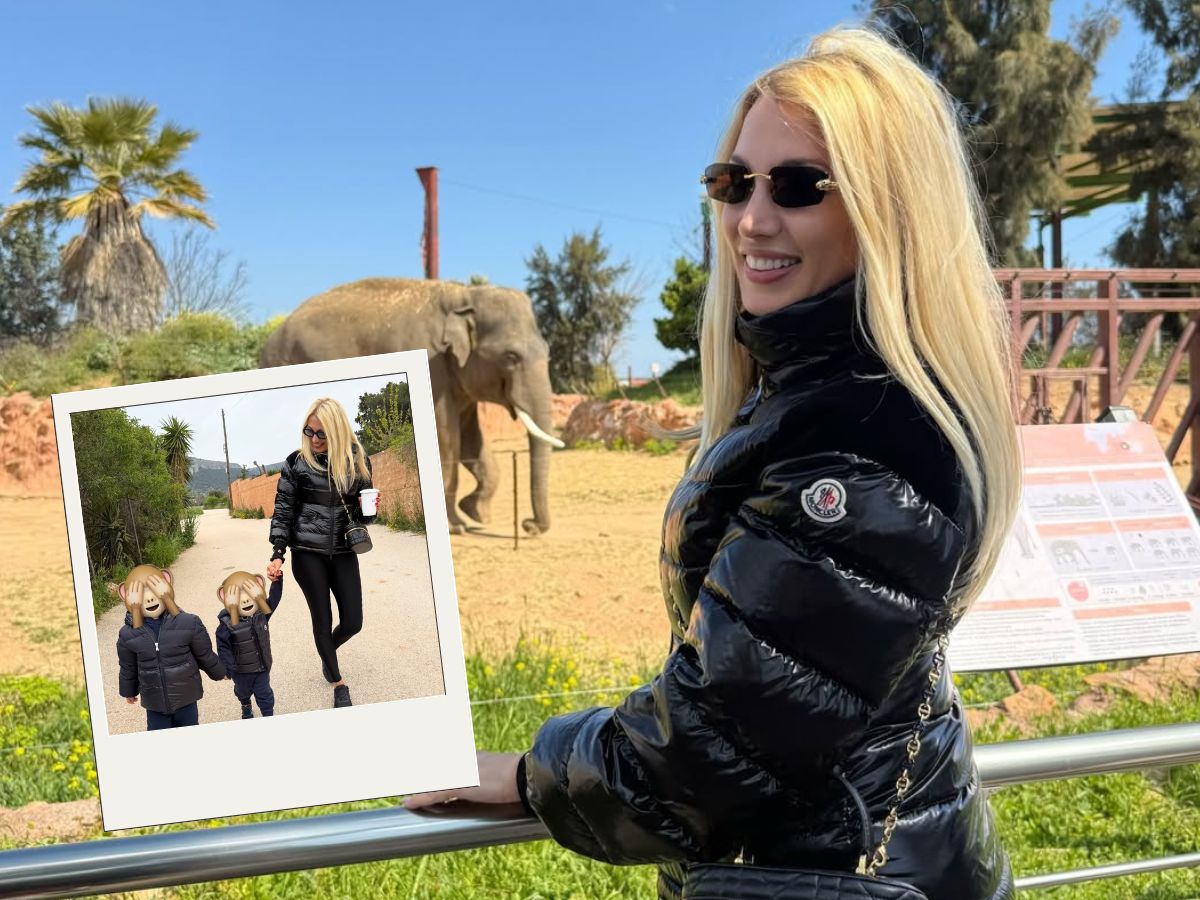 Κωνσταντίνα Σπυροπούλου: Στο ζωολογικό πάρκο με τα παιδιά της, Βλάσση και Βασίλη – Φωτογραφίες από την καθημερινότητά της