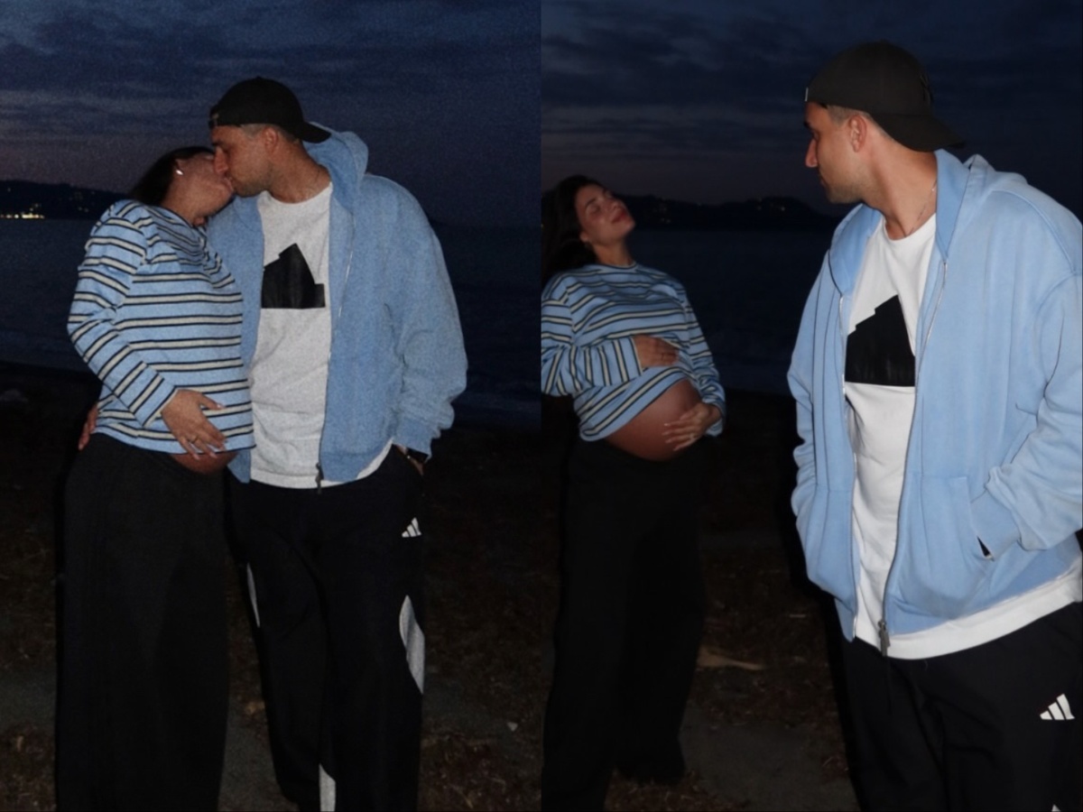 Σάκης Κατσούλης – Μαριαλένα Ρουμελιώτη: Οι φωτογραφίες από την παραλία και το παθιασμένο φιλί λίγο πριν γίνουν γονείς