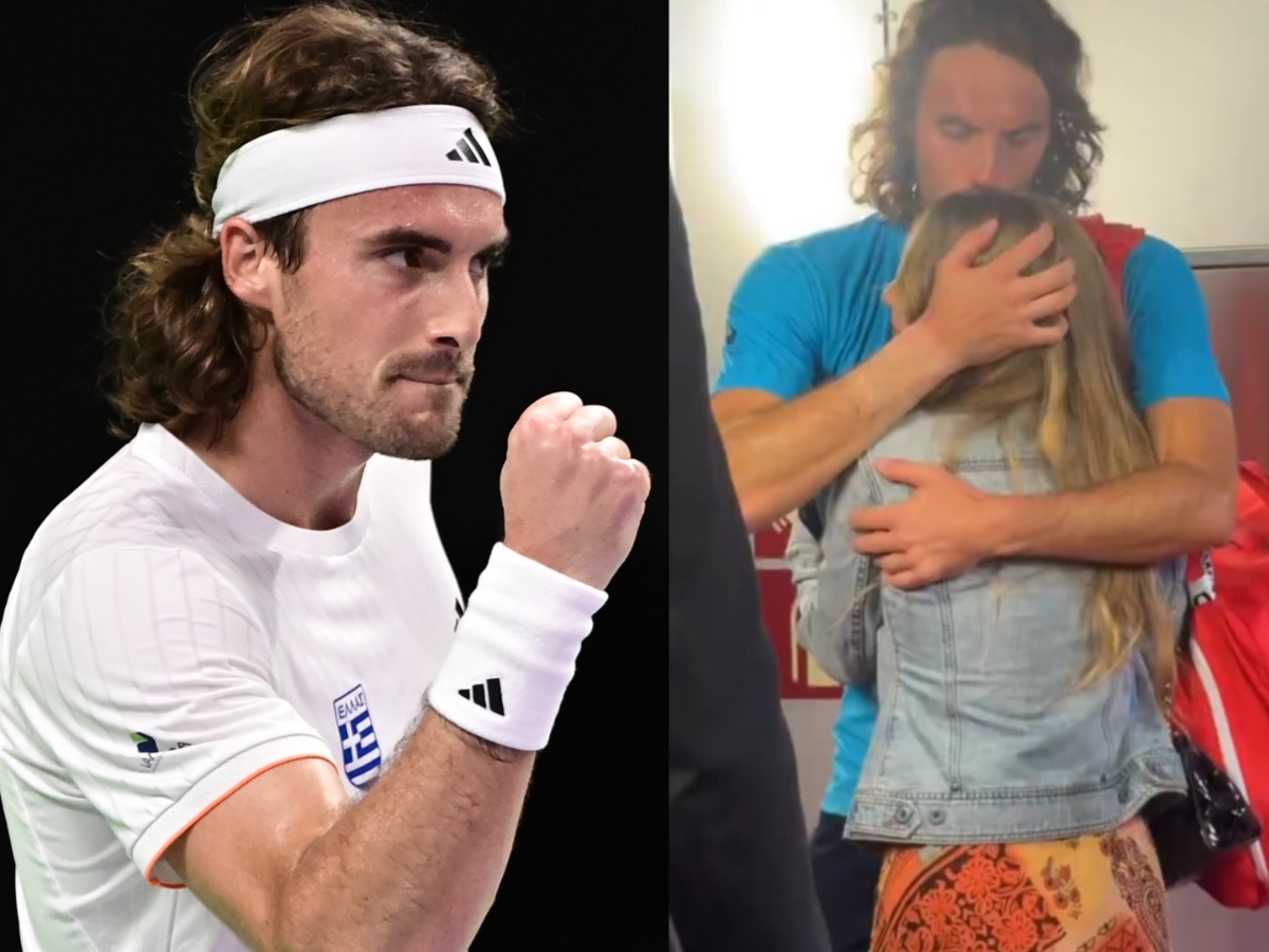 Στέφανος Τσιτσιπάς: Η αγκαλιά από την σύντροφό του μετά τη νίκη του στη Μαδρίτη – Βίντεο