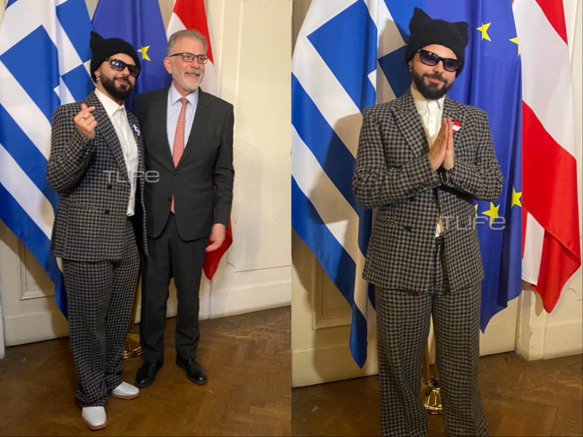 Eurovision 2026: Η συνάντηση του Akyla με τον πρέσβη της Ελλάδος στην Αυστρία, Γεώργιο Ηλιόπουλο – Αποκλειστικές φωτογραφίες
