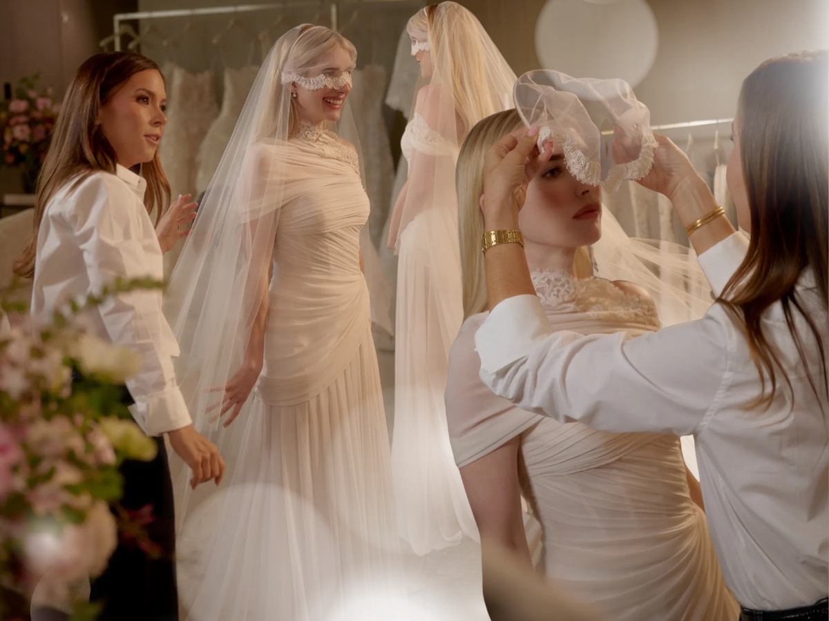 H Emma Roberts παντρεύτηκε με ρομαντικό antique rose νυφικό σε ένα ονειρικό τοπίο στο Idaho