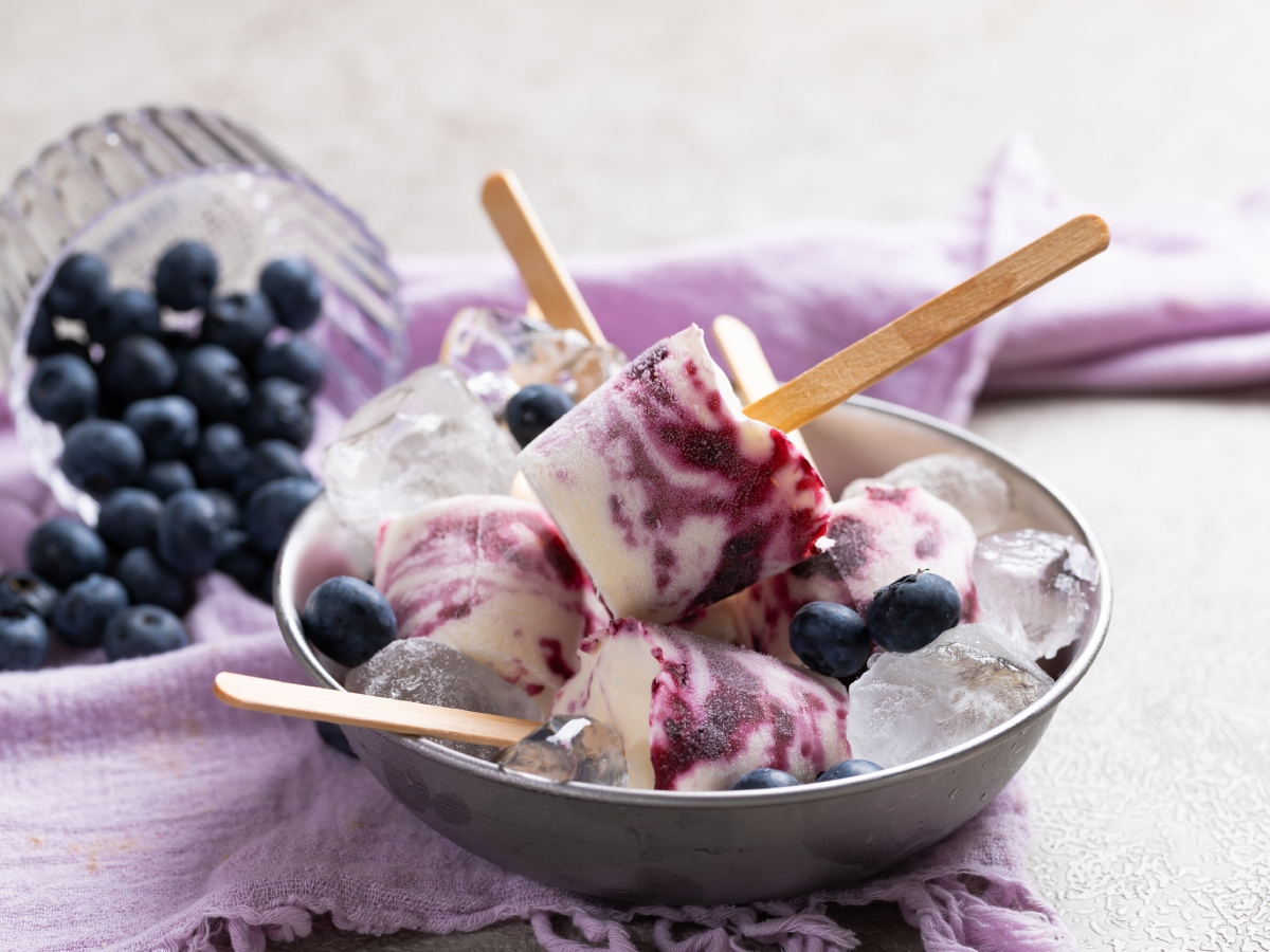 Συνταγή για λαχταριστό παγωτό με blueberries