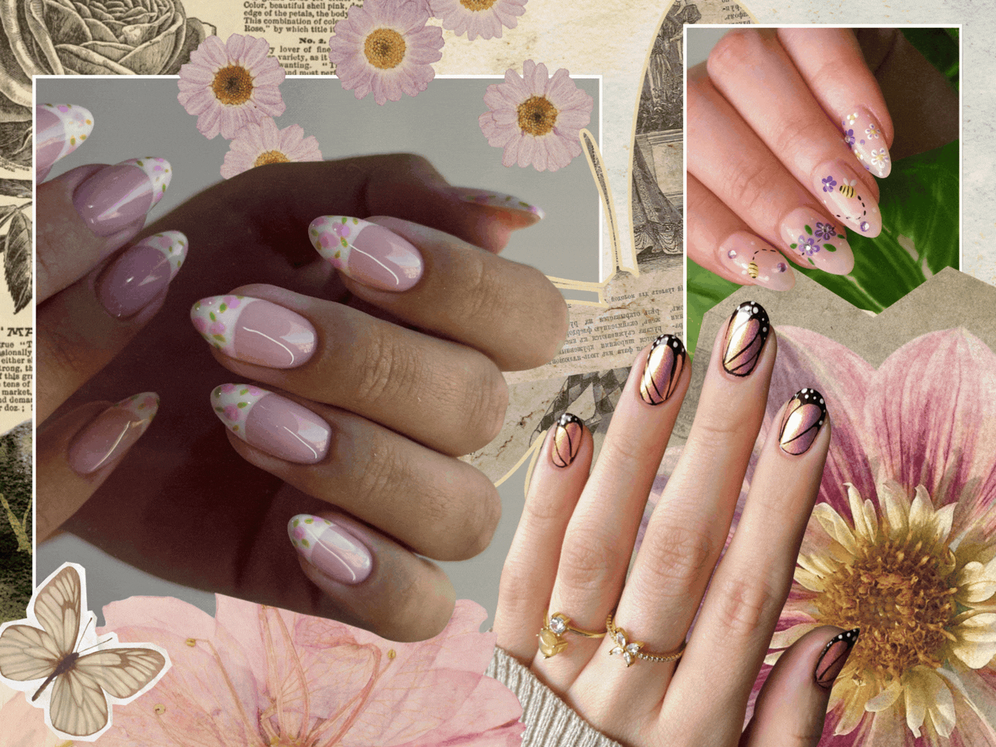 Garden girl nails: Αυτό είναι το πιο ρομαντικό look του καλοκαιριού