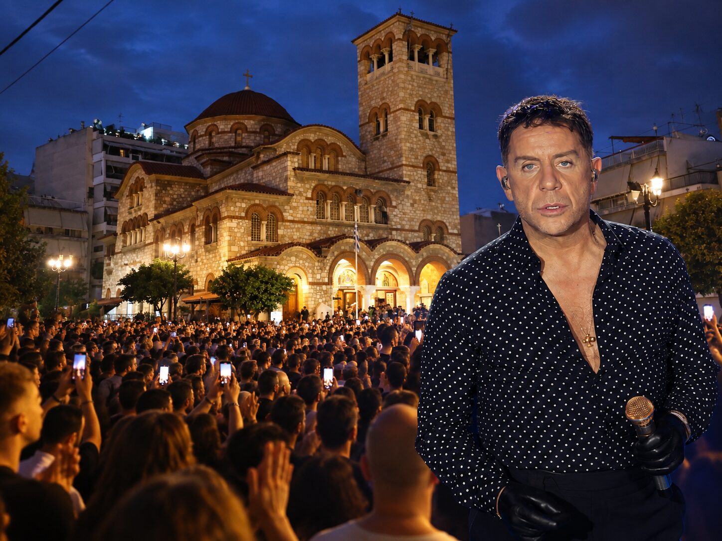 Γιώργος Μαζωνάκης: Δακρυσμένος ο κόσμος στη λαϊκή αγρυπνία – Τριαντάφυλλα, τραγούδια και χειροκροτήματα