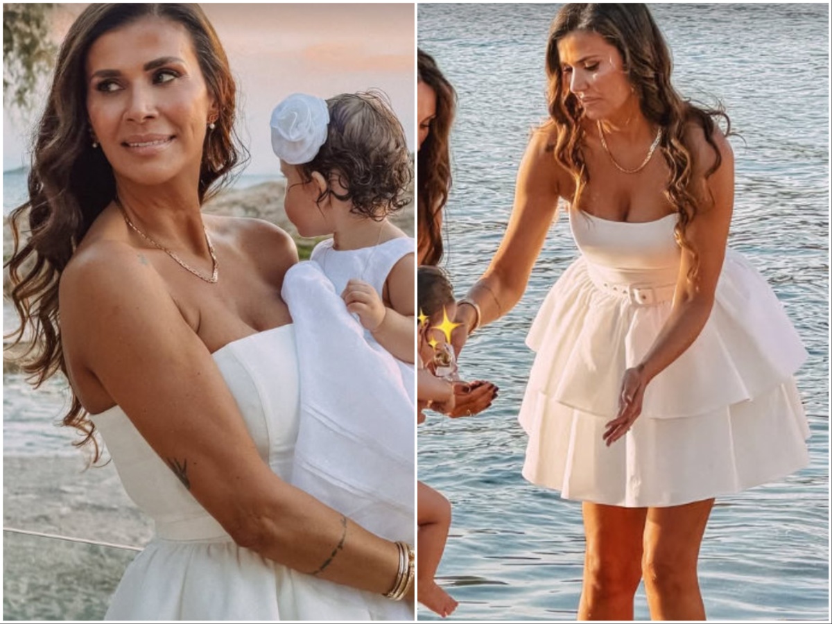 Νεσχάν Μουλαζίμ: Βάφτισε την 11 μηνών κόρη της στη θάλασσα – Φωτογραφίες