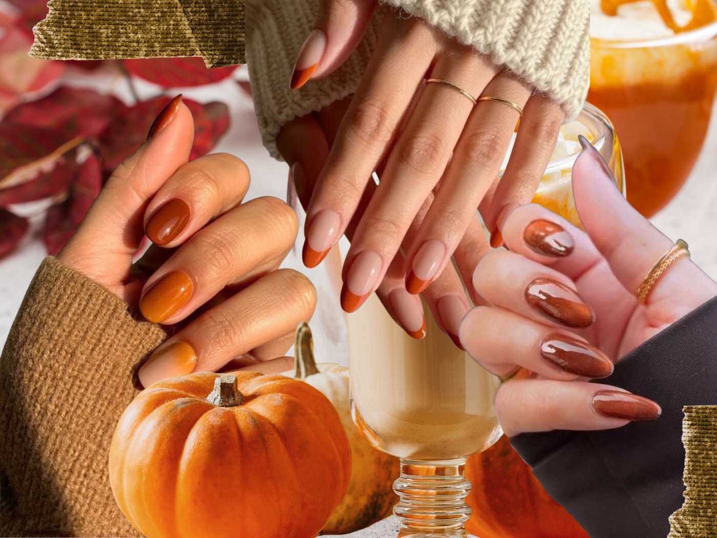 Pumpkin Spice Latte νύχια: Φθινοπωρινά μανικιούρ εμπνευσμένα από το αγαπημένο σου ρόφημα